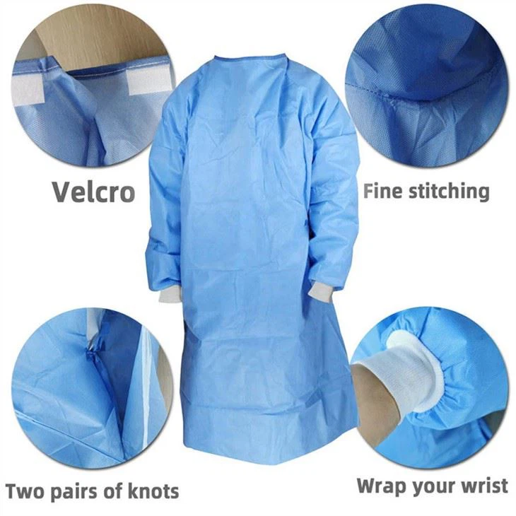 Breathable SMS Isolation Gowns